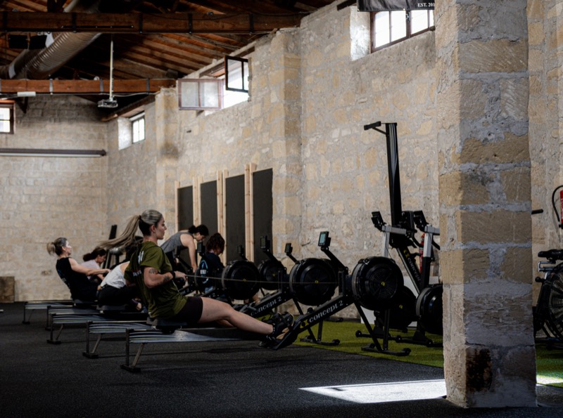 A class on the rowers at CrossFit IRONSKY, Larnaka.